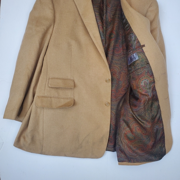 Vintage Lauren Ralph Lauren Wool Coat Neutral Camel Men & Women - Picture 3 of 13